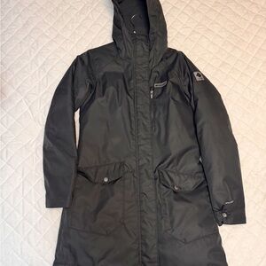 Columbia Women's Dark Gray Hooded Ski Jacket